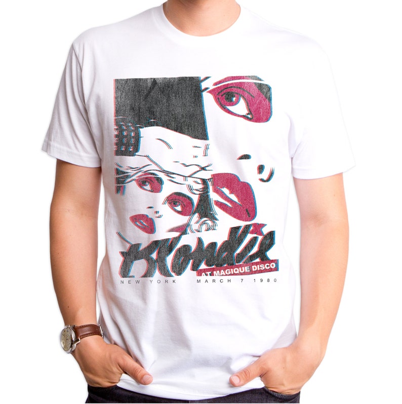 Blondie Pop Art Men's Tshirt BLN0355501WHT 1970s Etsy