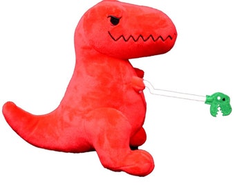 Unstoppable Dinosaur PLUSH (GT3300-999RED) plushie, fun dino, dinosaurs, stuffed dino, big red, toy, trex, be unstoppable