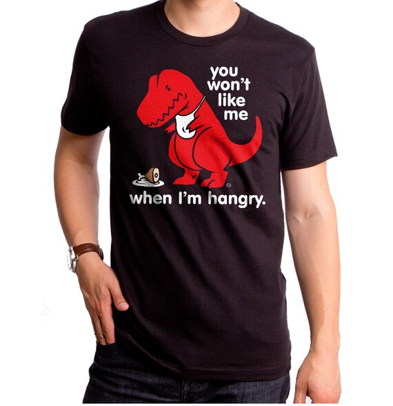 Download Hangry Dino Men S T Shirt Gt5273 101blk Funny Dinosaur Etsy
