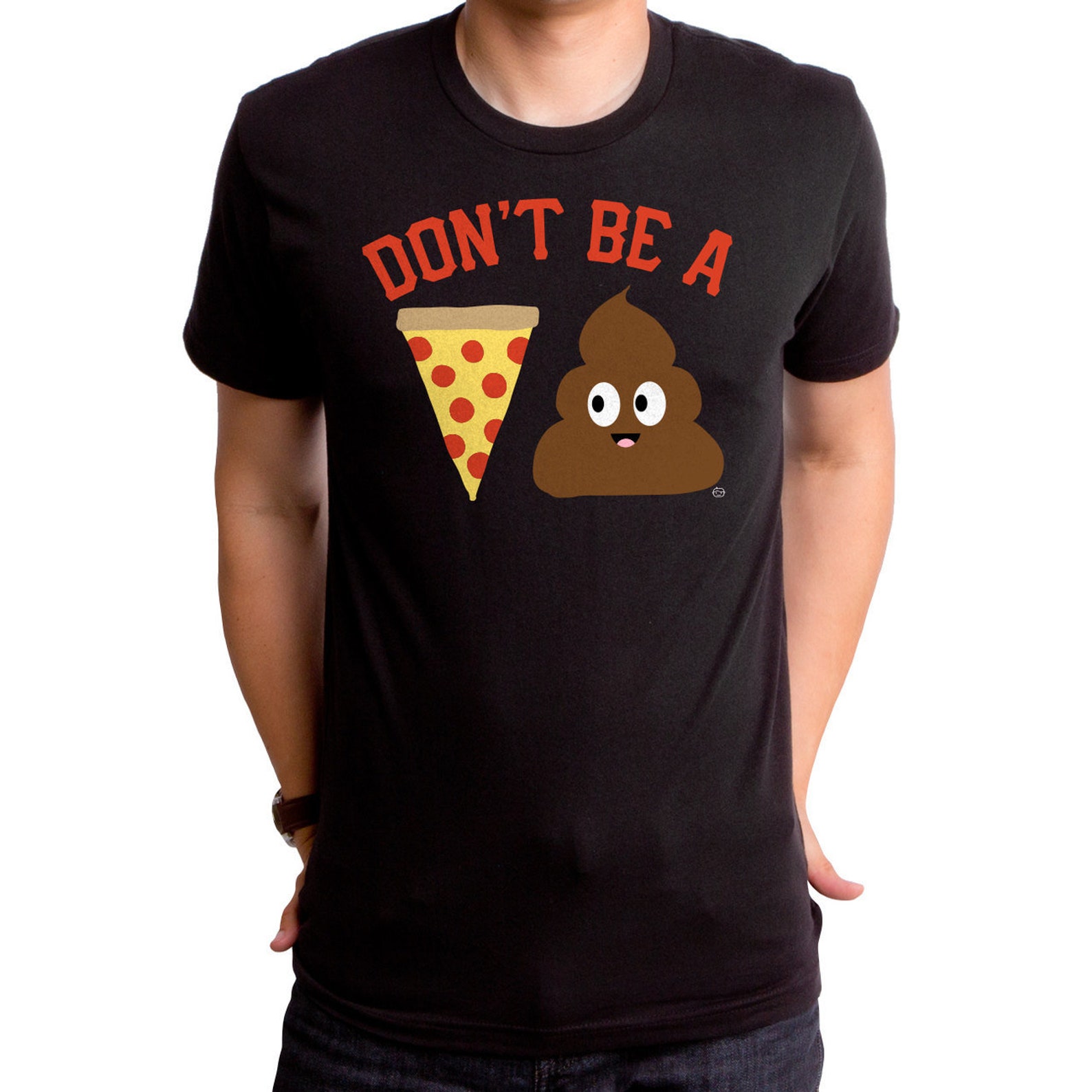 Pizza Poop GT4954101BLK Men's Tshirt. Pizza Pizza Etsy