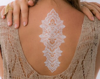 White henna Tattoo- Temporary Henna Tattoo- White Tattoo- Lace Tattoo