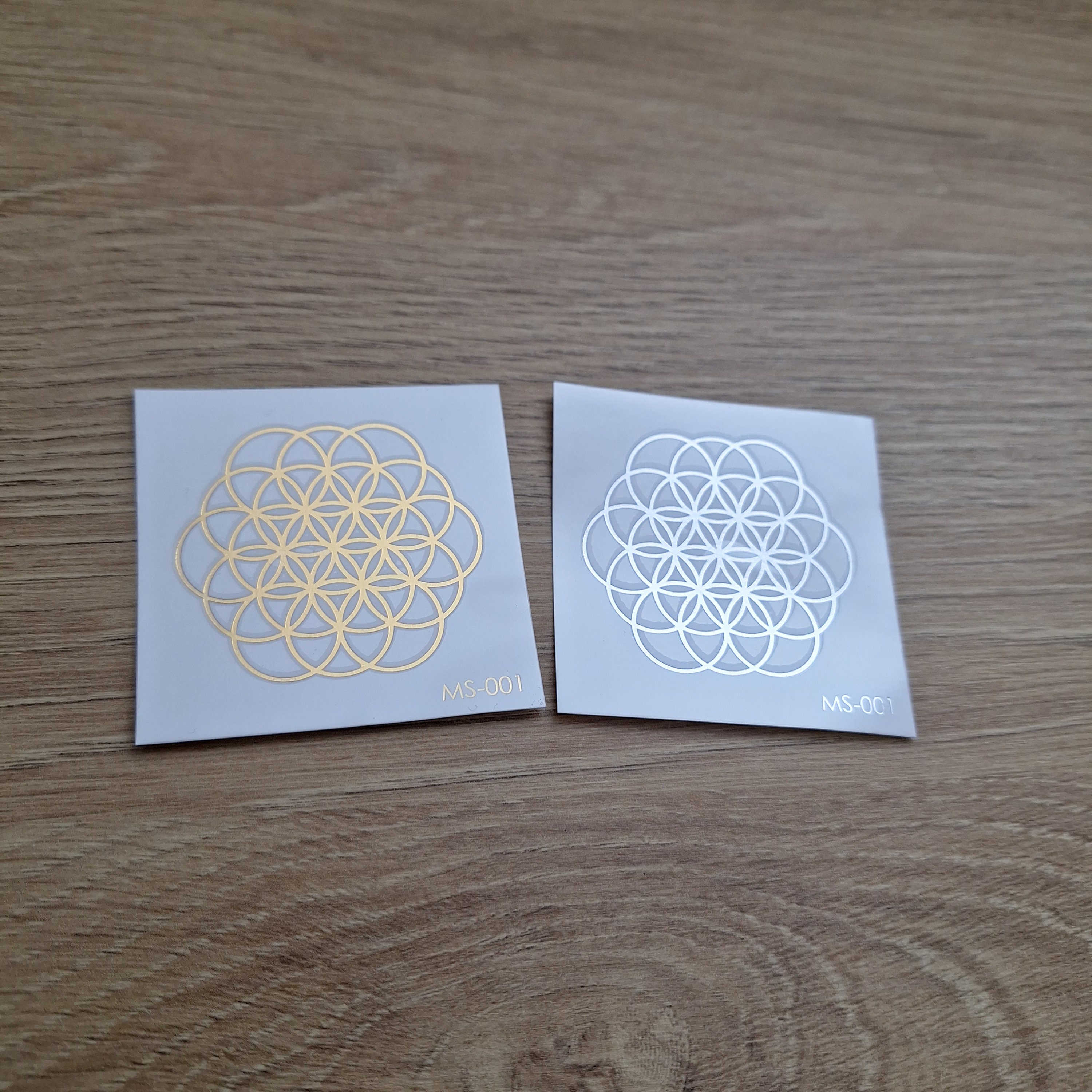 Boho Tattoo ~ Temporary Tattoo ~ Flower of Life ~ Set of 10 Metallic ...
