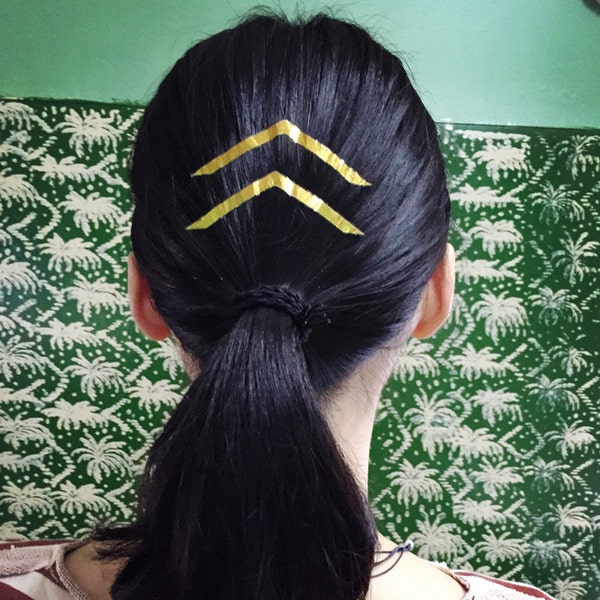 Hair tattoo as seen on Kylie Jenner Temporary Tattoo