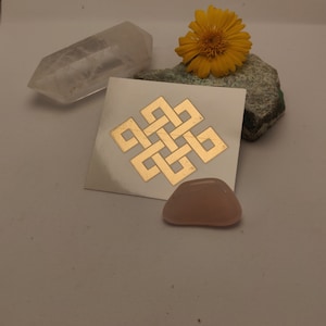 Temporary Tattoo - Tibetan Endless Knot - Metallic Temporary Tattoo - Set of 10 Temporary Tattoos - Party Favors