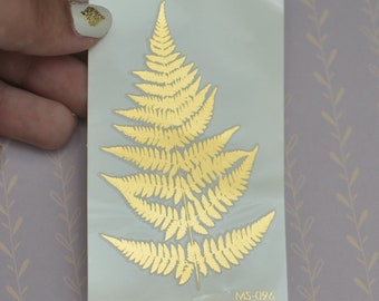 Set of 12 Leaf Temporary Tattoo, Small Metallic Tattoo, Festival Fashion, Festival Tattoo, Tattoo Stickers, Plant Tattoo, Silver and Gold
