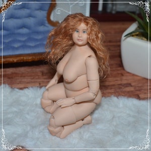 PLUS SIZE 1/12 bjd doll real female proportions handmade OOAK custom made by Zjakazumi mature content image 6