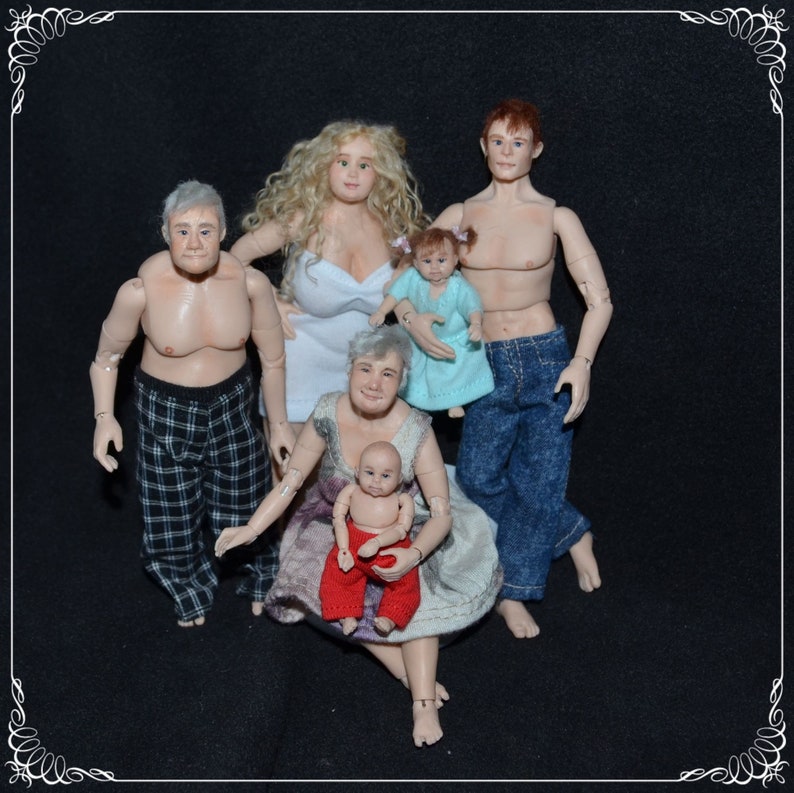 1/12 Bjd GRANDPA Doll Real Female Proportions OOAK Custom Made Mautre