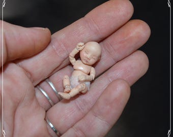 OOAK 1/12 bjd NEWBORN doll, real proportions - custom made by Zjakazumi - mature content