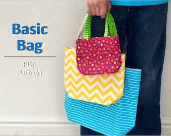 Basic Bag PDF Pattern is a simple sewing pattern with 3 sizes for kids that can be used for many things of dressed up for any occasion.