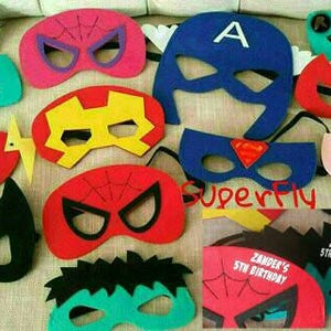 Ready to ship! Personalized Superhero Felt Masks -  Ironman, Spiderman, Captain America, Spidergirl, Hulk, Thor, MORE