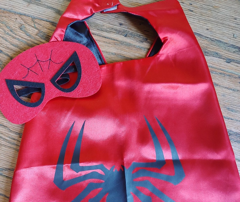 Personalized Spiderman Cape and Mask Set Etsy