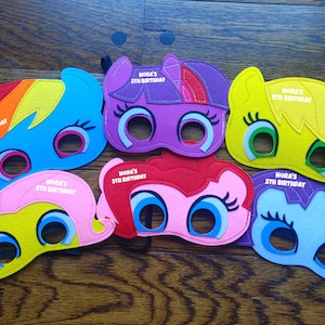 Pony Felt Mask Birthday Party Favors! MLP