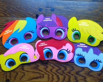 Pony Felt Mask Birthday Party Favors! MLP