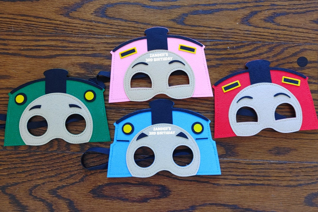 Personalized Thomas Felt Party Masks Favors Thomas the Train Birthday