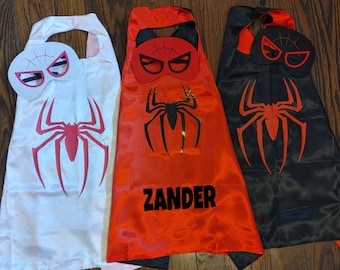 Personalized Spiderman Cape and Mask Set!