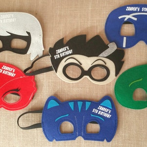 PJ Mask Masks Birthday Party Favor Pick Any Mixture of Characters Masks Party Favor image 1