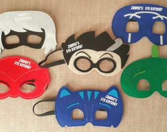 PJ Mask Masks! Birthday Party Favor! Pick Any Mixture of Characters! Masks Party Favor