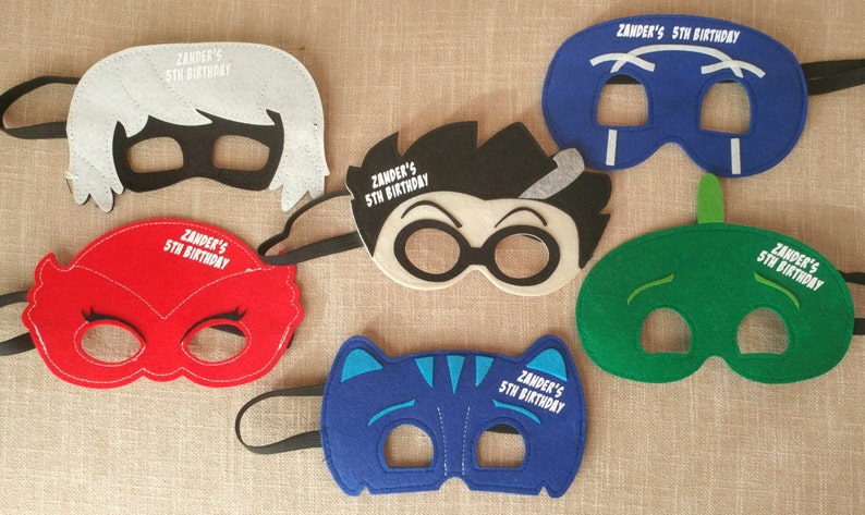 PJ Mask Masks Birthday Party Favor Pick Any Mixture of Characters Masks Party Favor image 1