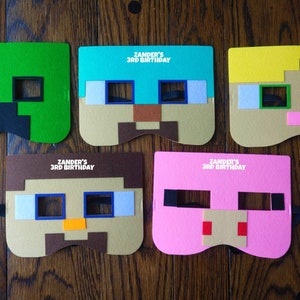 Personalized Craft Felt Masks!  Party favors! Birthday Party!