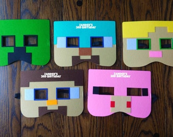 Personalized Craft Felt Masks!  Party favors! Birthday Party!