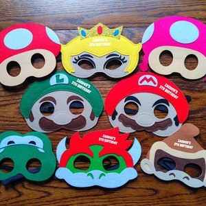 Personalized Mario Brothers Felt Masks!