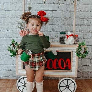 Holiday Checkered Overall Bloomers
