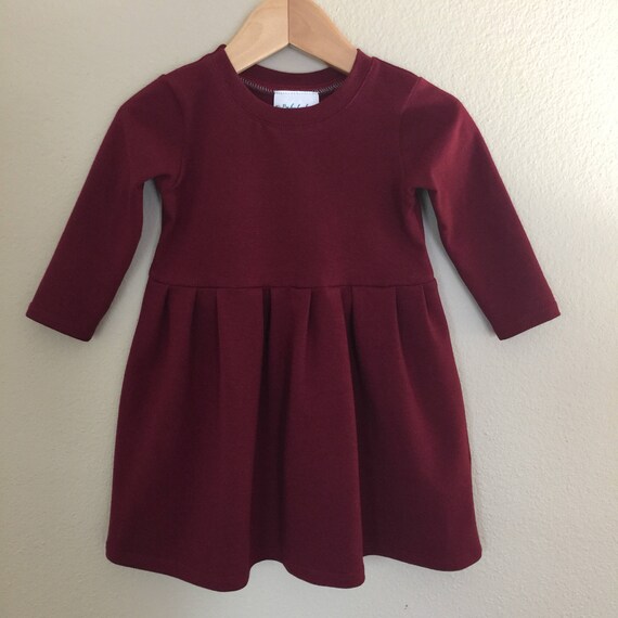 2t burgundy dress