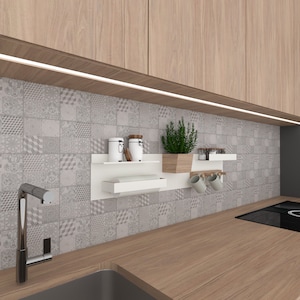 Magnetic Steel Wall Panel: Kitchen Storage Solution (20x100 cm)