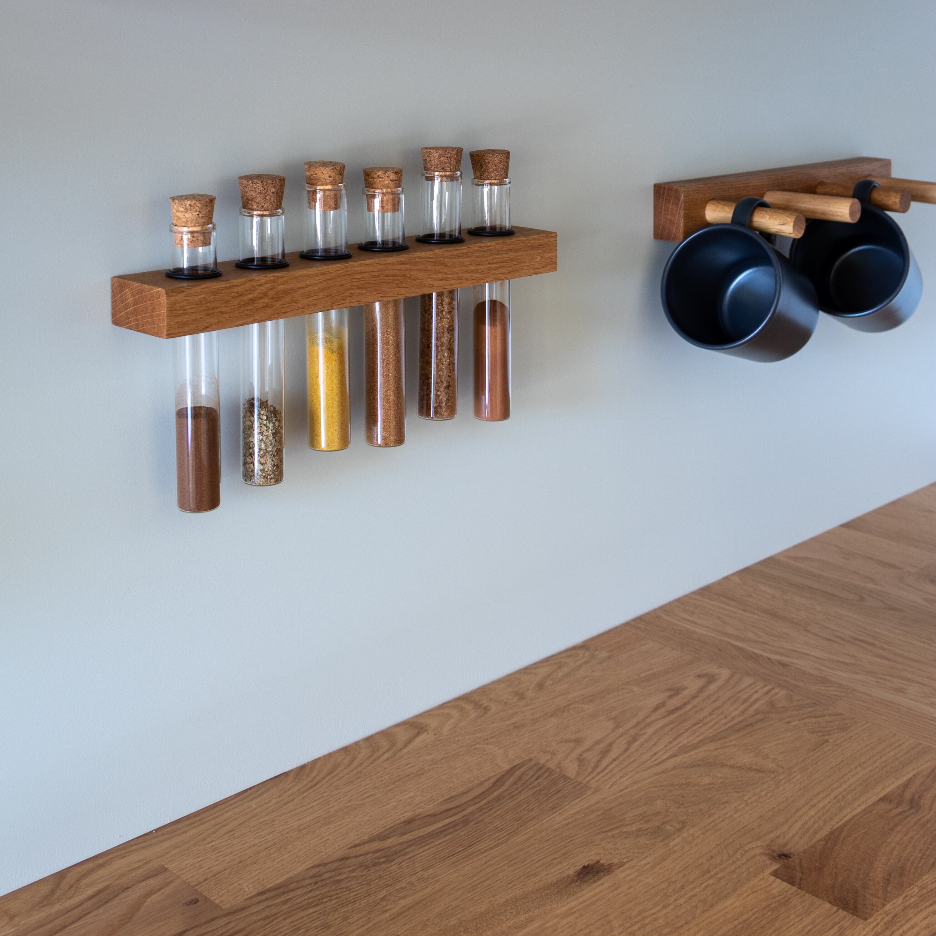 MAGNETIC Spice Rack With 6 Glass Tubes - Etsy