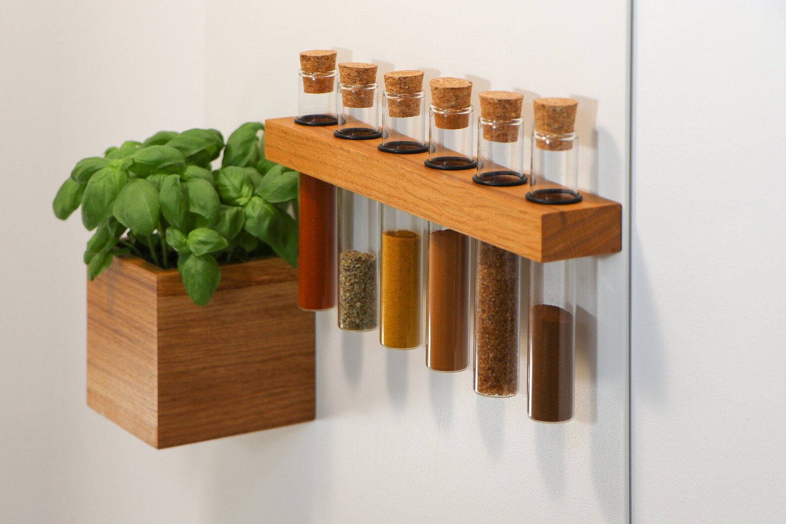 MAGNETIC Spice Rack With 6 Glass Tubes - Etsy