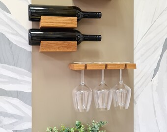 Panel magnético de pared: pizarra de acero, perchero, botellero (120 x 50 cm)