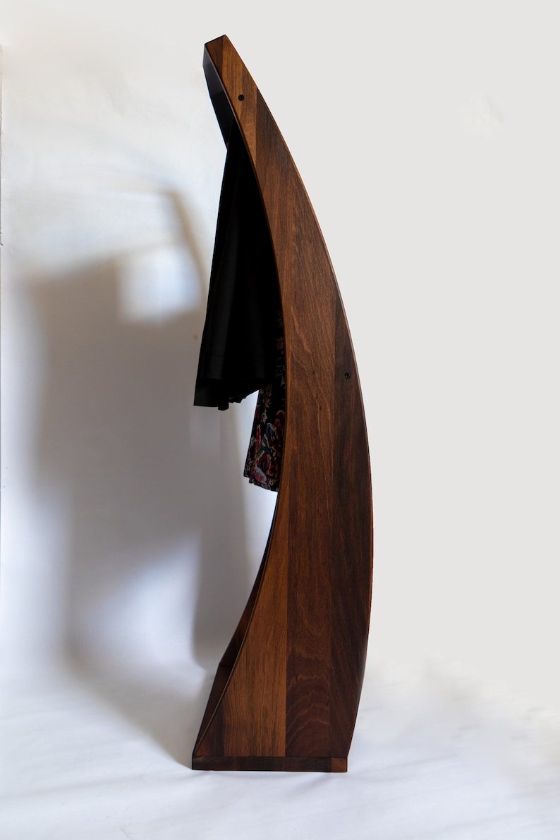 Clothes stand Plutoo WALNUT wood clothes valet, clothes hanger, bedroom clothes stand image 4