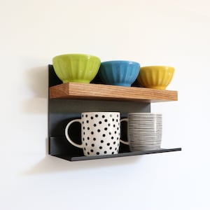 3S MAGNET – Wandorganisation SET #8 // Das magnetische Aufbewahrungsset beinhaltet: eine Wandplatte, ein Stahlregal und ein Holzregal