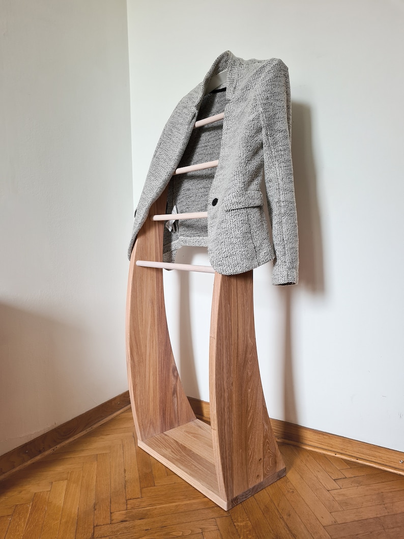 Clothes Stand Plutoo Solid OAK Wood Wooden Clothes Valet Etsy