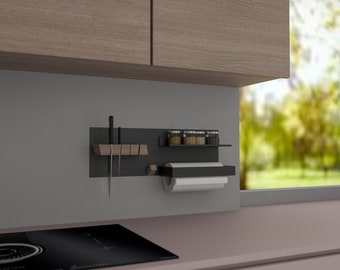 Magnetic Steel Wall Panel: 7.9&quot; x 23.6&quot; Kitchen Storage Solution