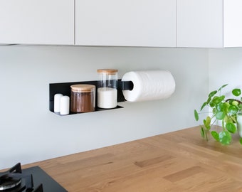 Imán 3S - set de almacenamiento de cocina: panel de pared + soporte para toallas de papel + estante L