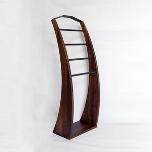 Clothes stand Plutoo WALNUT wood clothes valet, clothes hanger, bedroom clothes stand image 2