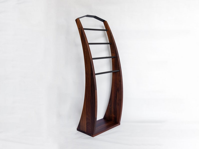 Clothes stand Plutoo WALNUT wood clothes valet, clothes hanger, bedroom clothes stand image 2