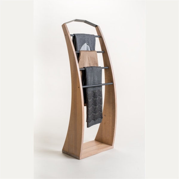 Clothes stand Plutoo - Solid OAK wood | wooden clothes valet, clothes hanger, bedroom clothes stand
