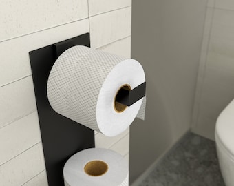 Portarrollos magnético para papel higiénico: acero con recubrimiento en polvo, sin necesidad de taladrar.