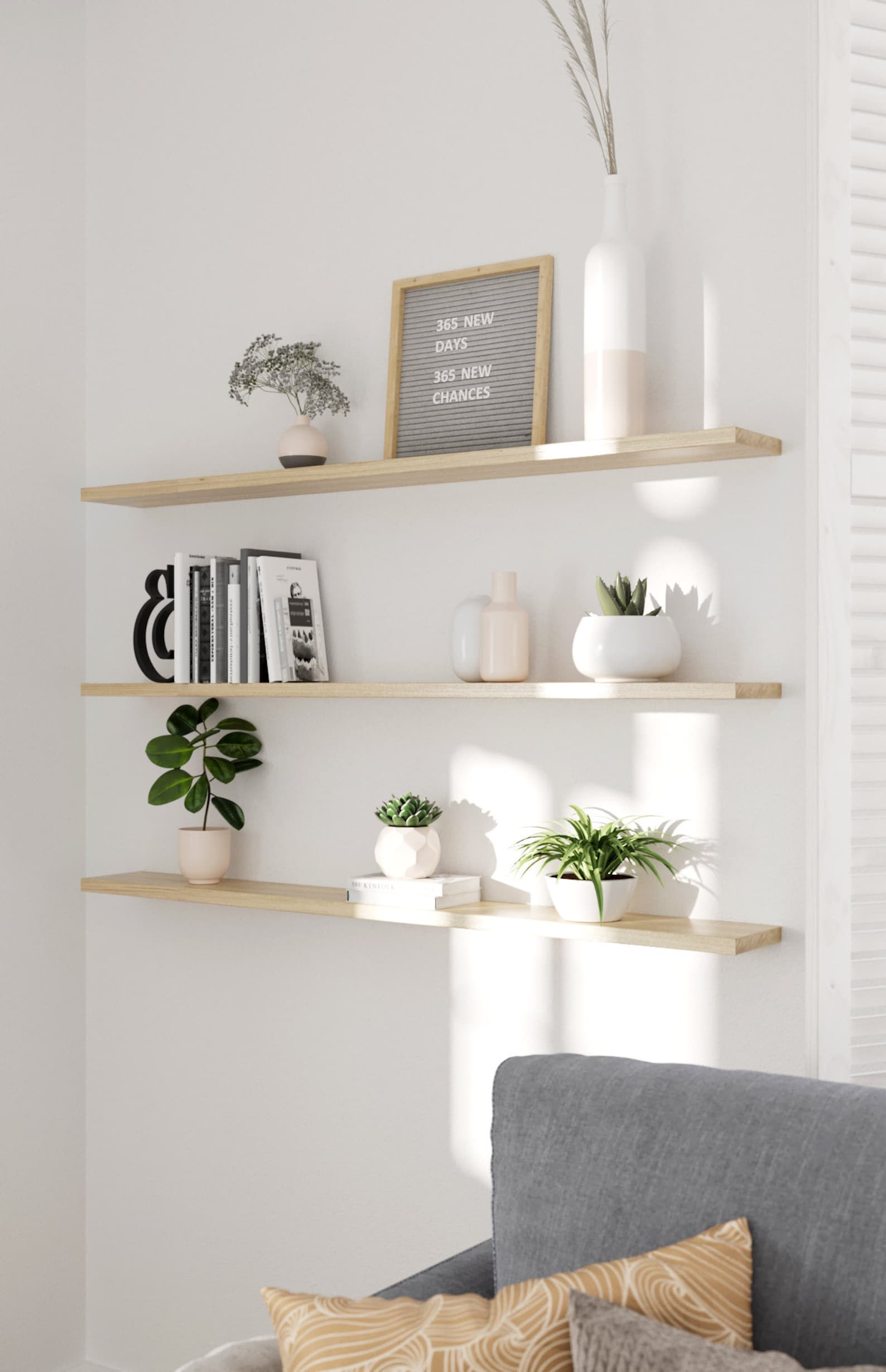 Oak Floating Shelf Neptune Isoguard Chalked 13cm Etsy