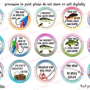 Daddy Fishing Bottle Cap Images- digital image
