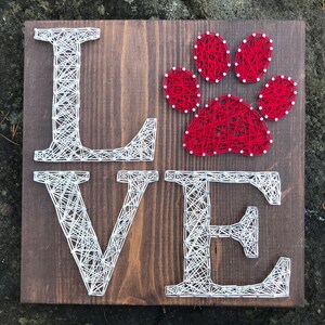 MADE TO ORDER Love Pawprint String Art - Etsy