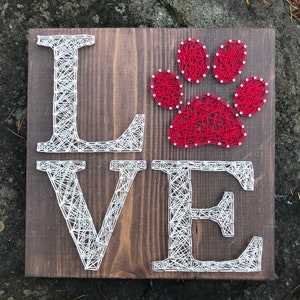 MADE TO ORDER Love Pawprint String Art - Etsy