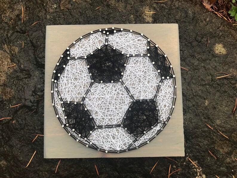 MADE TO ORDER Soccer Ball String Art Etsy