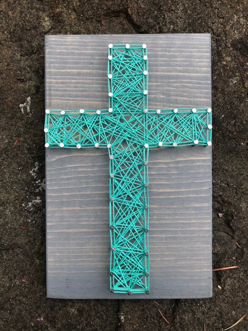MADE TO ORDER Cross String Art Nail Art Home Decor Etsy