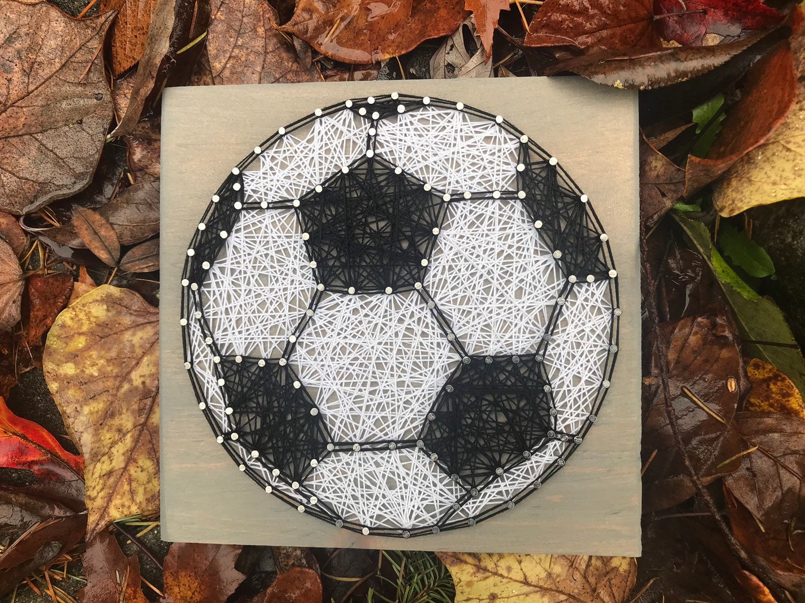 MADE TO ORDER Soccer Ball String Art Etsy