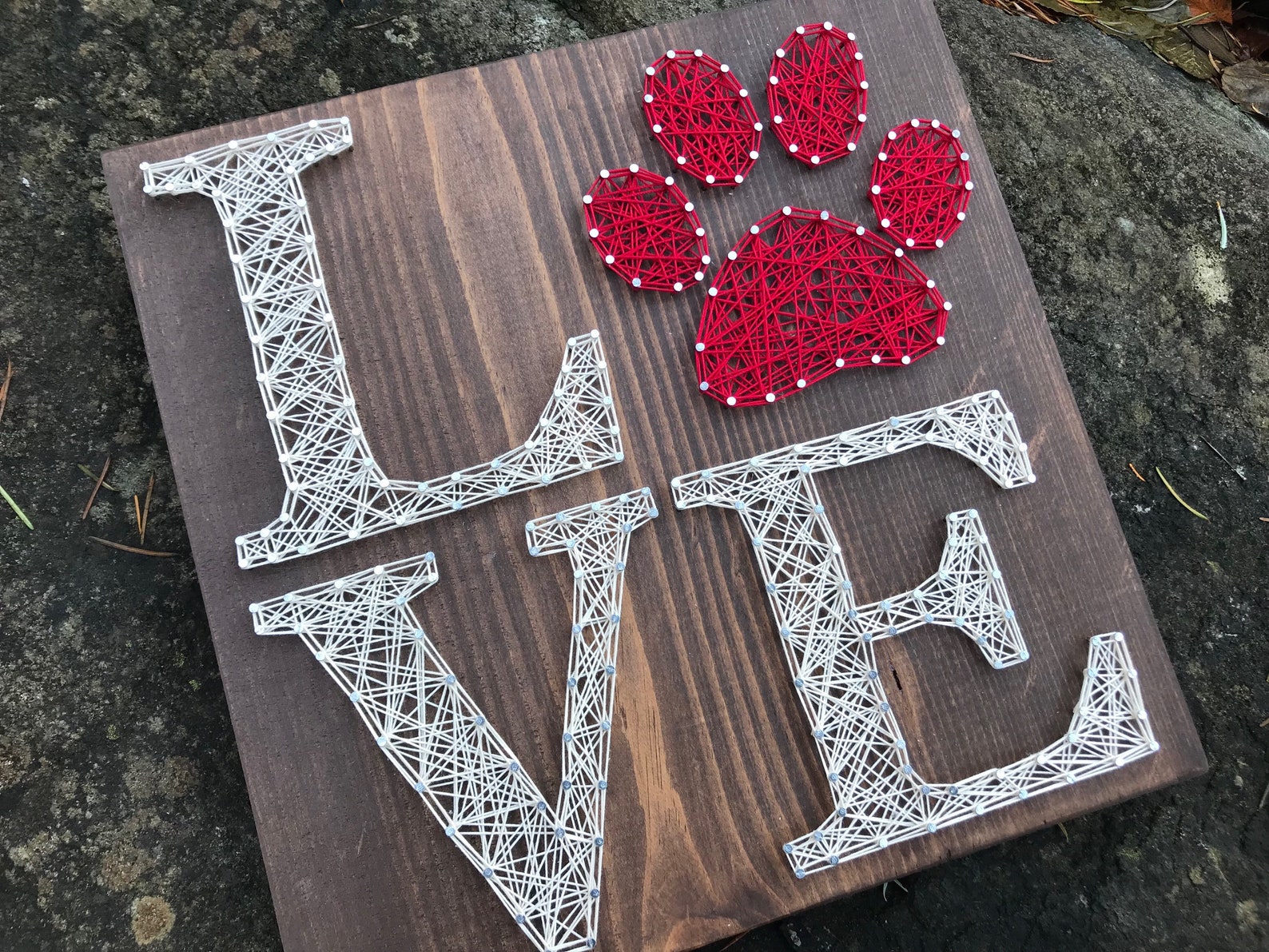 MADE TO ORDER Love Pawprint String Art - Etsy