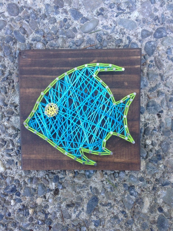 Items similar to MADE TO ORDER - Tropical Fish String Art- Mini on Etsy