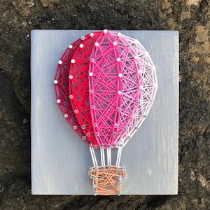 MADE TO ORDER Mini Hot Air Balloon String Art Red and Pink Valentines Day  Decor -  Canada